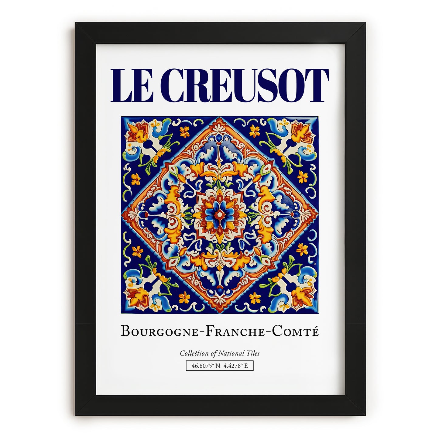 Le Creusot, France – Travel Poster, in sleek black frame