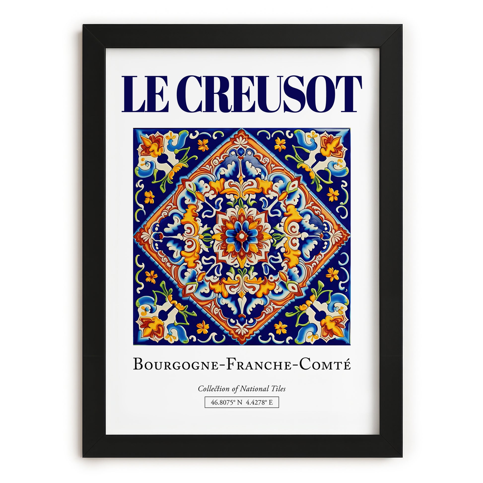 Le Creusot, France – Travel Poster, in sleek black frame