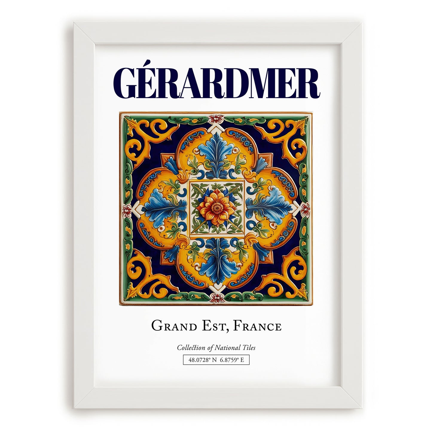 Gérardmer, France – Travel Print, placed in minimal white frame