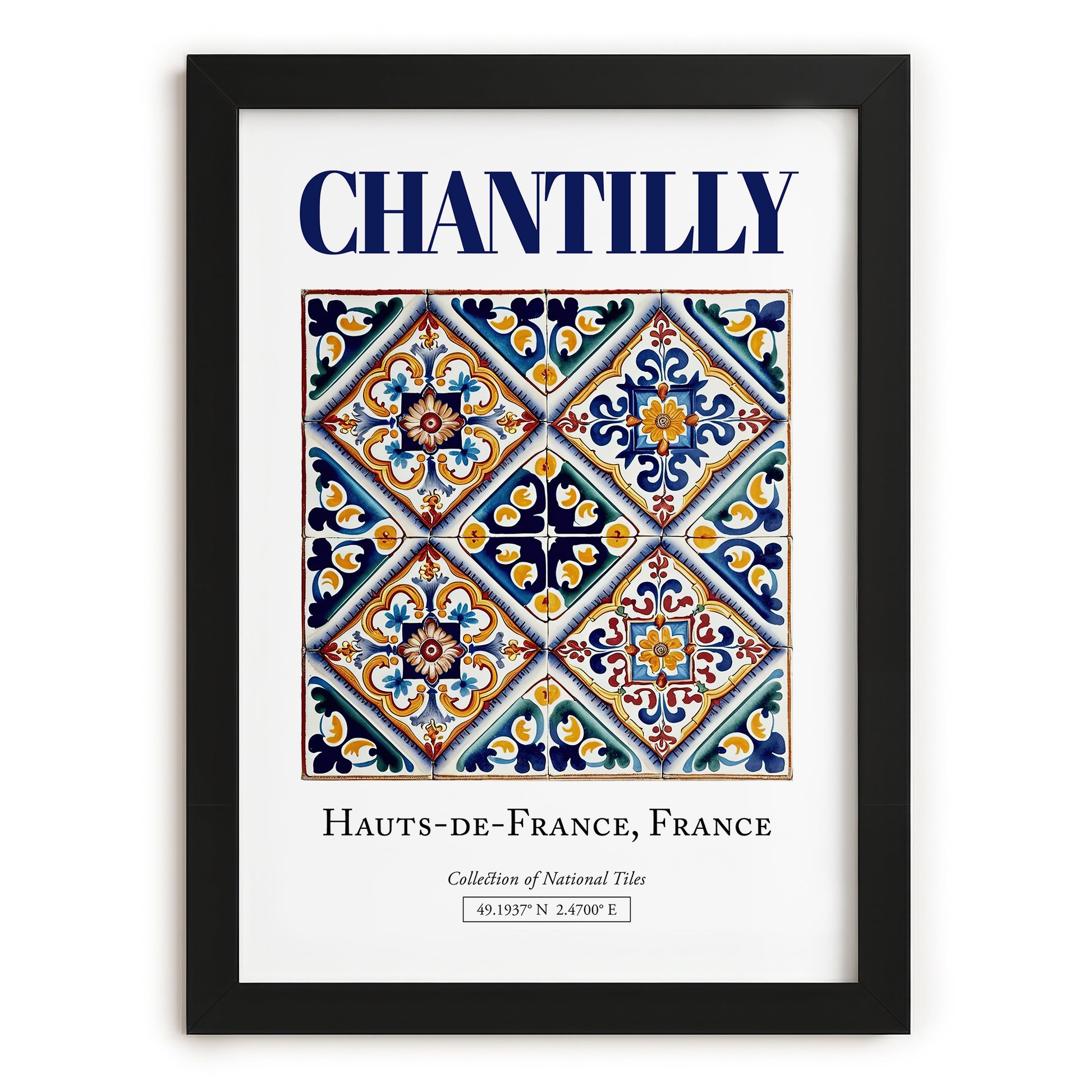 Chantilly, France – Travel Wall Art, in sleek black frame
