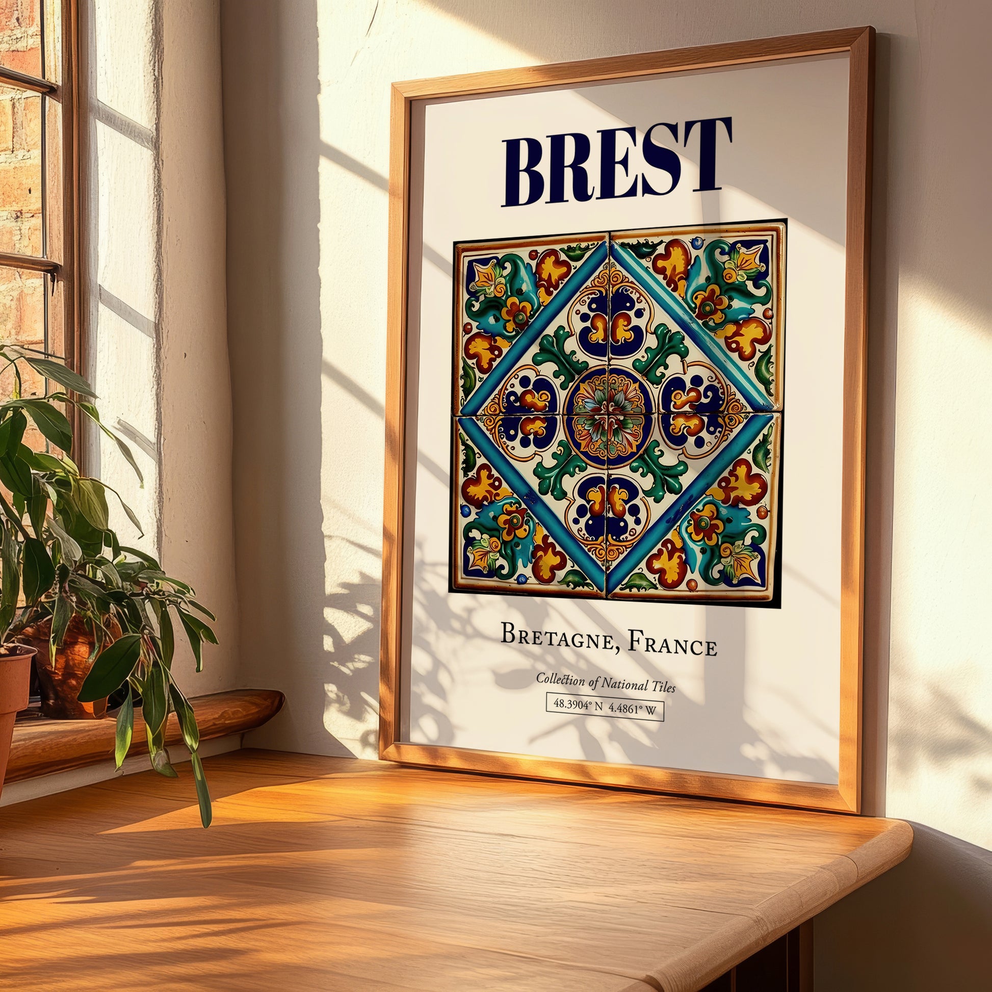 Brest, France – Travel Print, clean layout with no caption