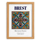 Brest, France – Travel Print, set in oak frame