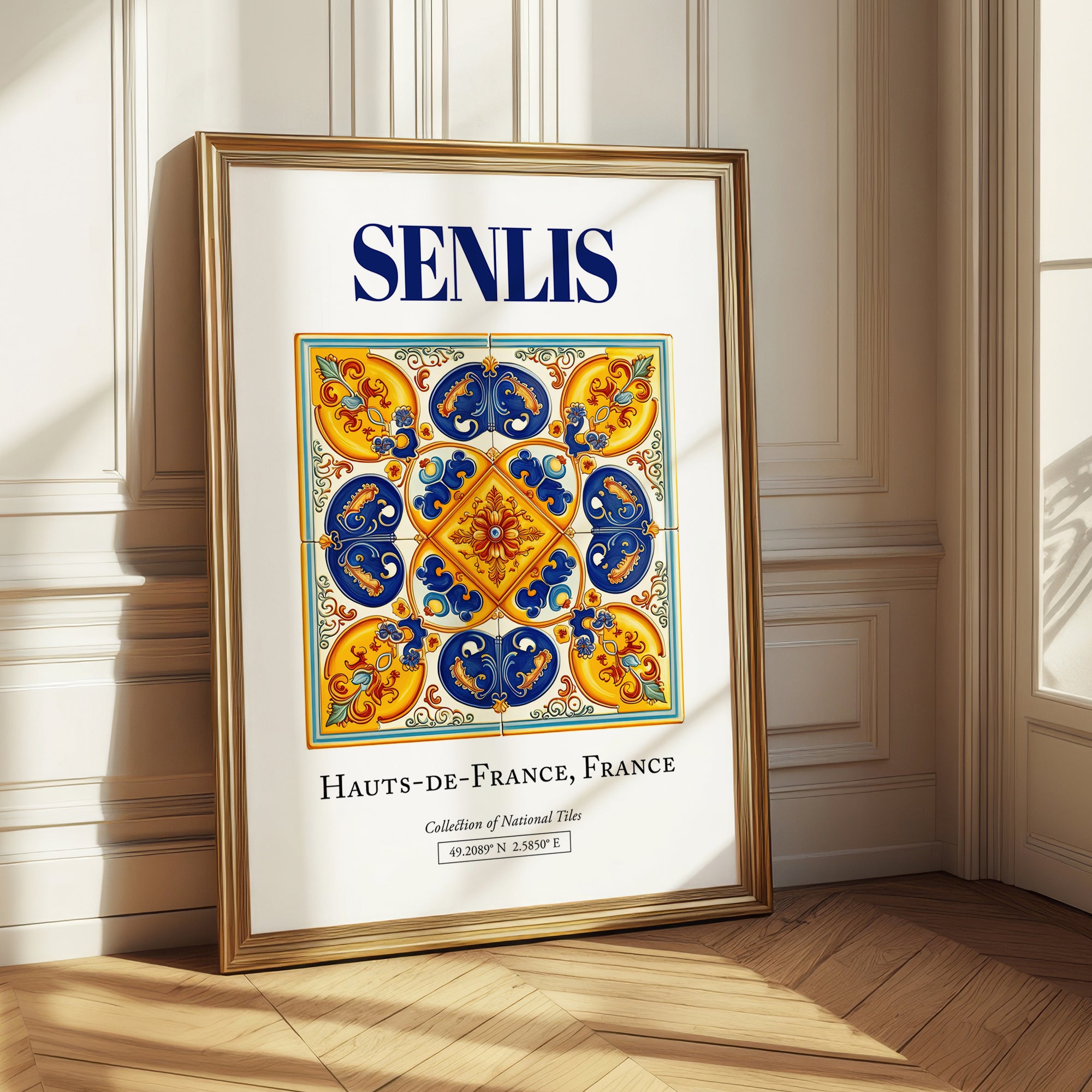Senlis, France – Global Wall Art, styled in a charming Paris street view
