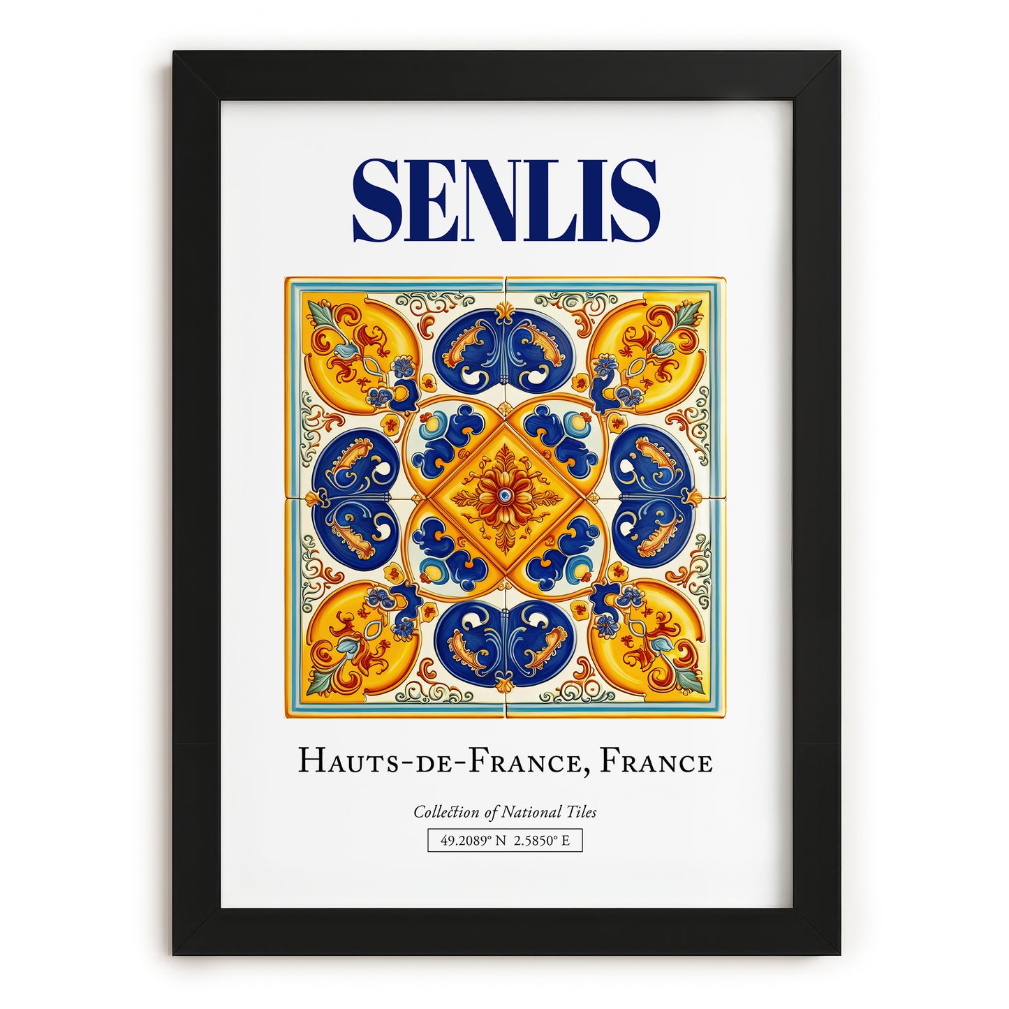 Senlis, France – Global Wall Art, in sleek black frame