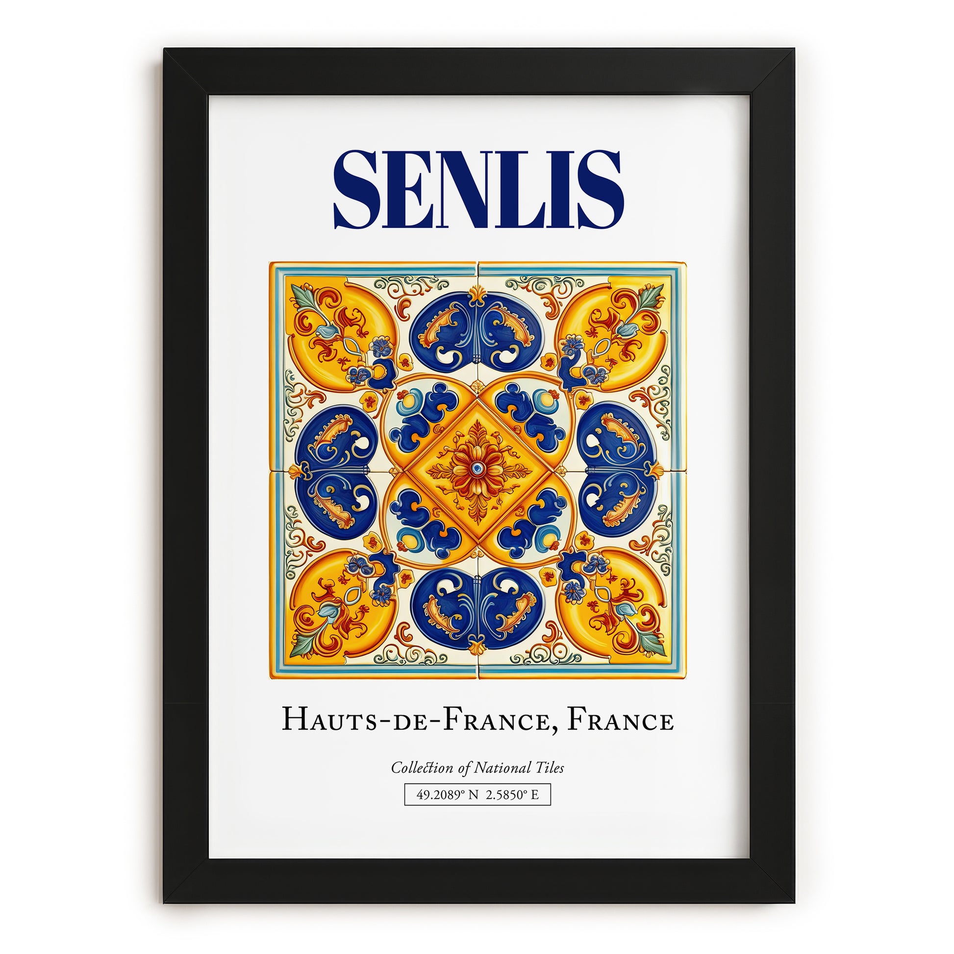 Senlis, France – Global Wall Art, in sleek black frame