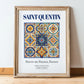 Saint-Quentin, France – Travel Poster, in wooden frame leaning on the floor