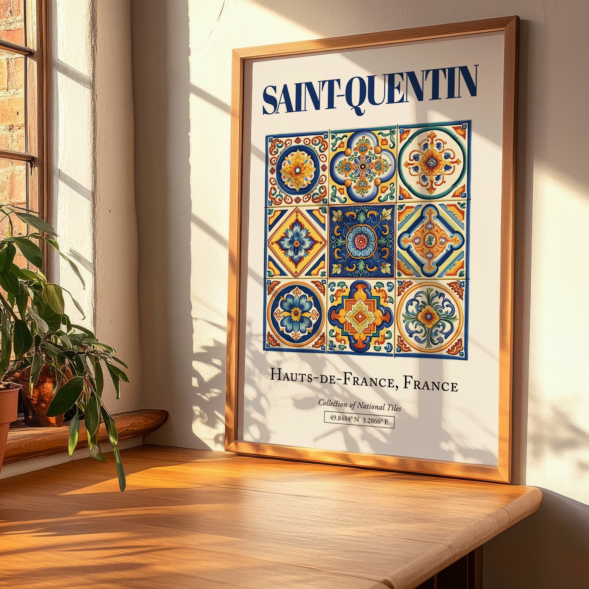 Saint-Quentin, France – Travel Poster, clean layout with no caption