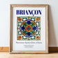 Briançon, France – Travel Print, in wooden frame leaning on the floor