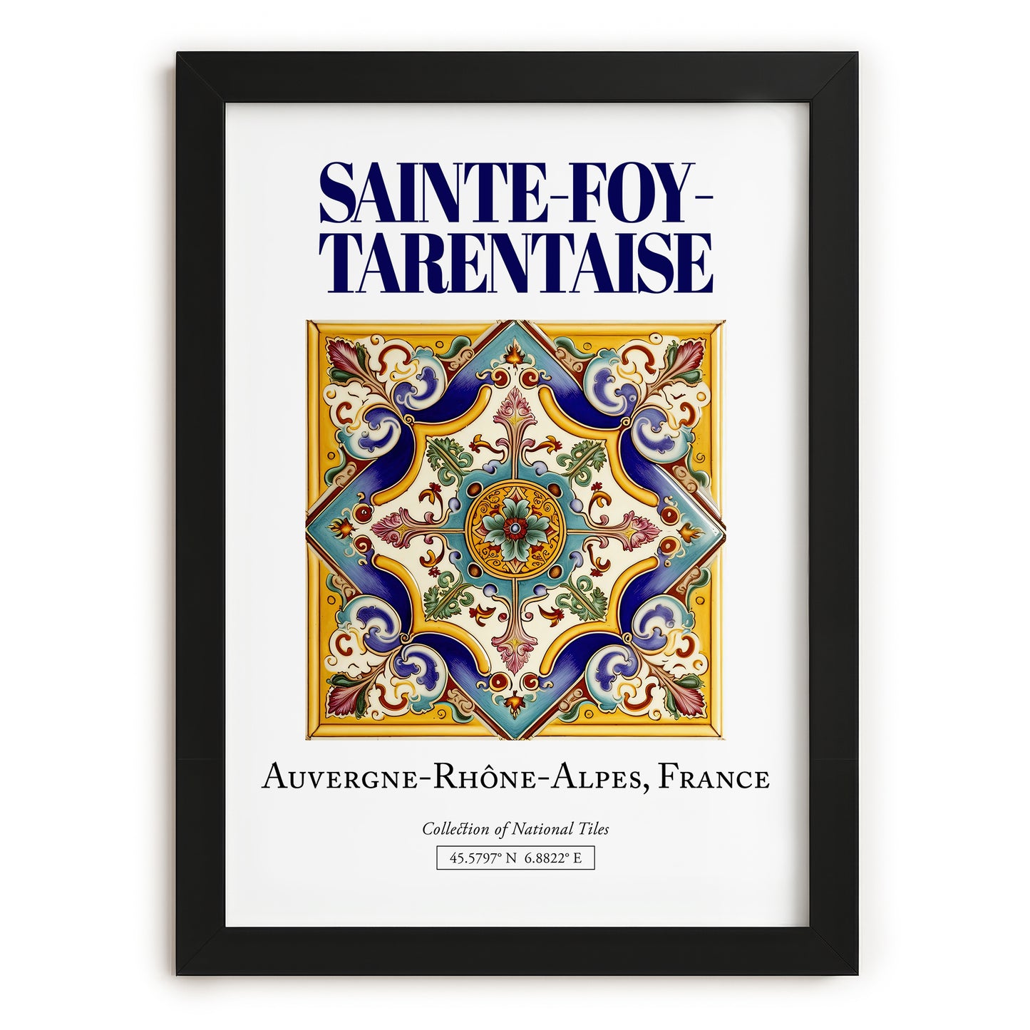 Sainte-Foy-Tarentaise, France – National Pride Wall Decor, in sleek black frame
