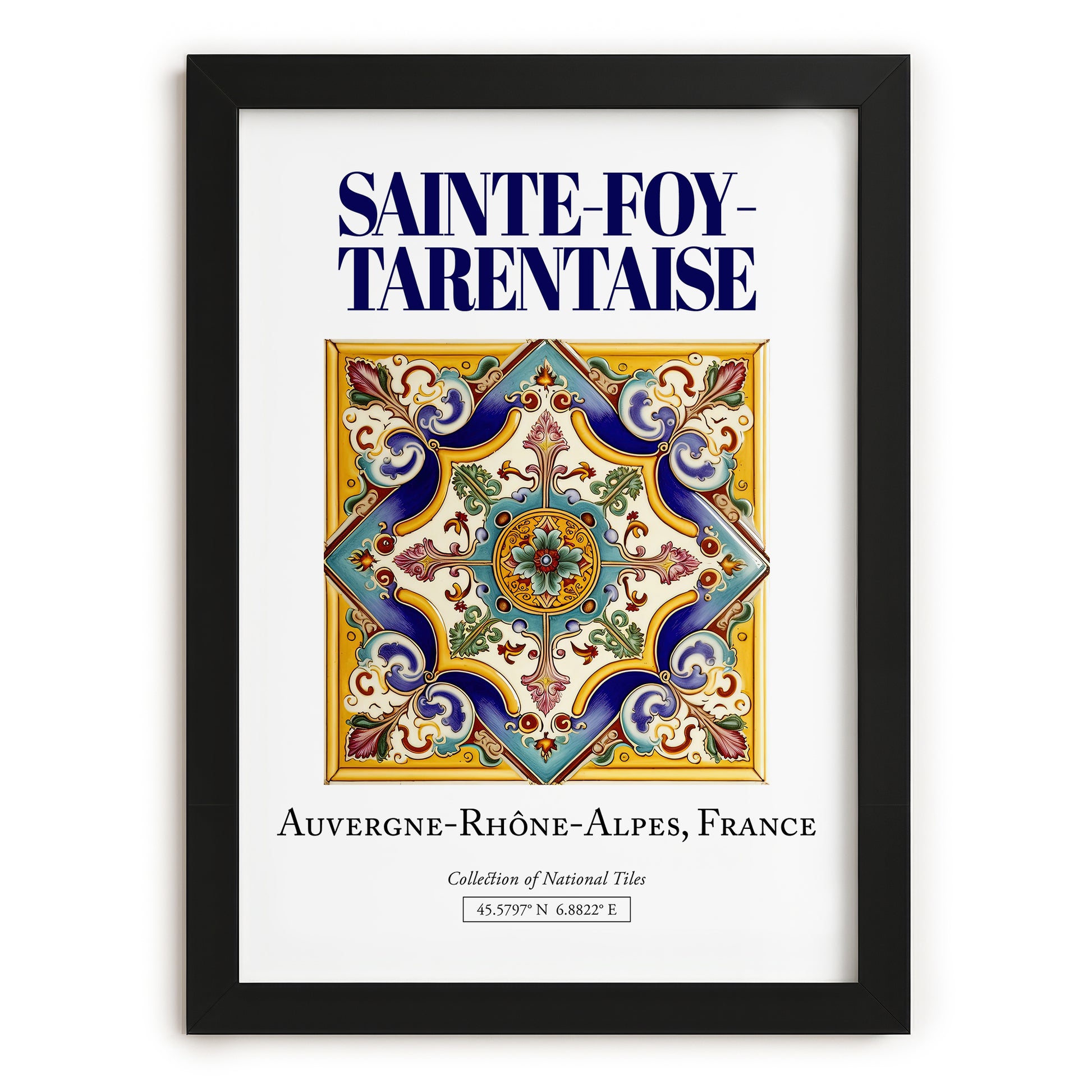 Sainte-Foy-Tarentaise, France – National Pride Wall Decor, in sleek black frame
