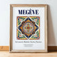 Megève, France – Minimalist Travel Print, in wooden frame leaning on the floor