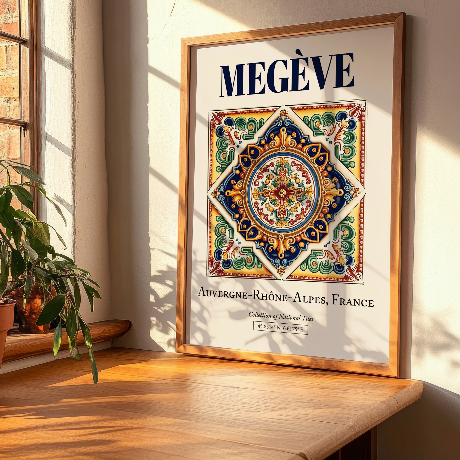 Megève, France – Minimalist Travel Print, clean layout with no caption