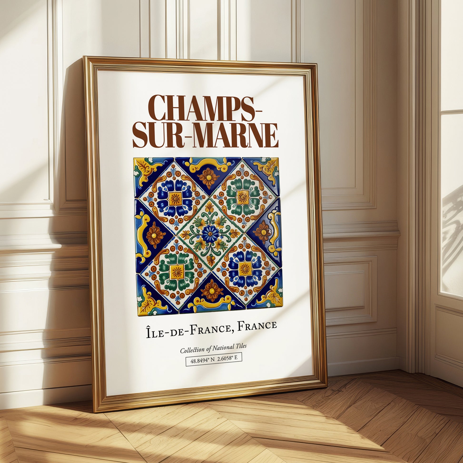 Champs-sur-Marne, France – Country Culture Poster, styled in a charming Paris street view