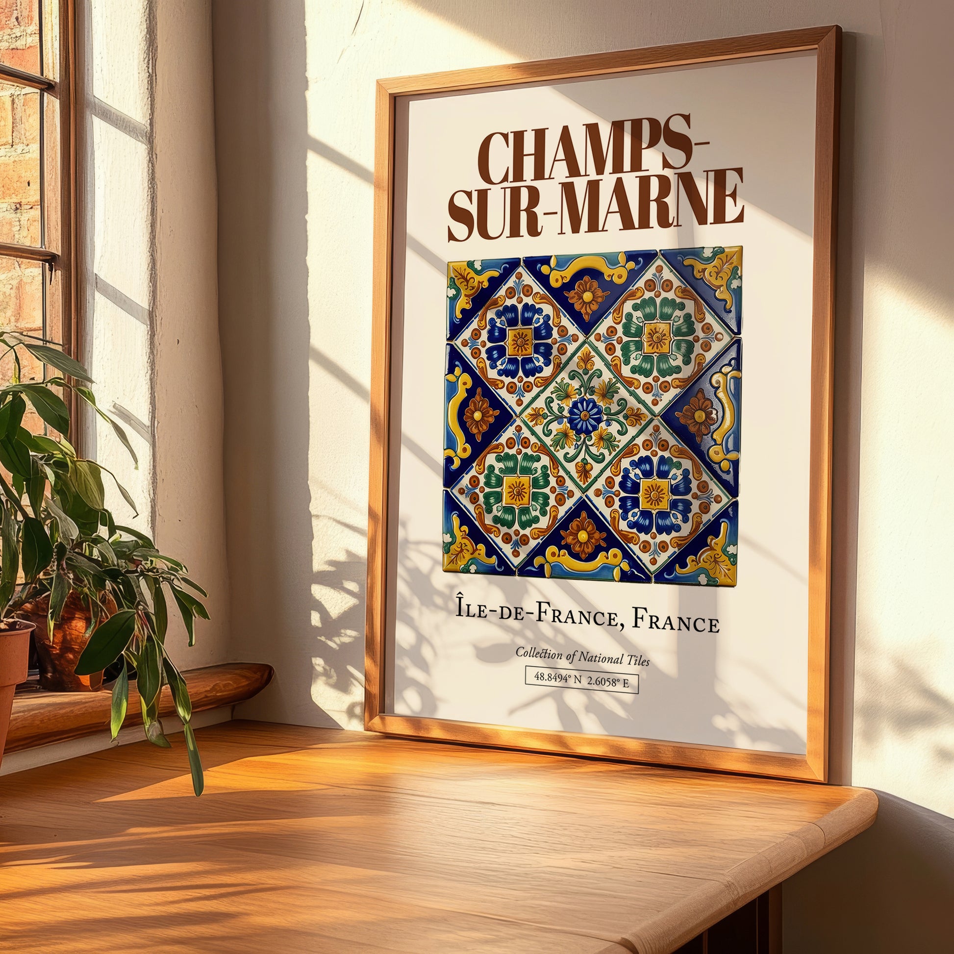 Champs-sur-Marne, France – Country Culture Poster, clean layout with no caption