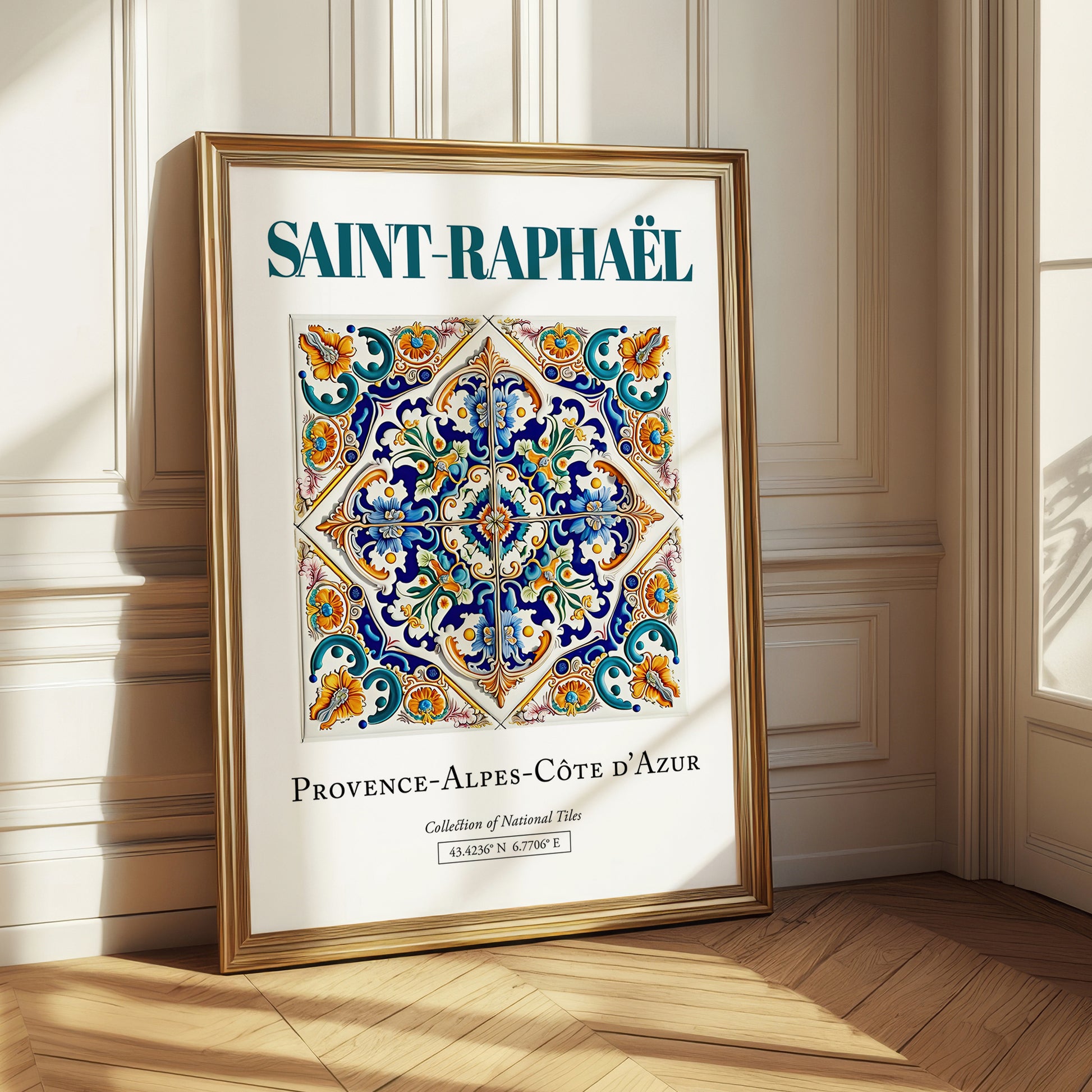 Saint-Raphaël, France – Travel Poster, styled in a charming Paris street view