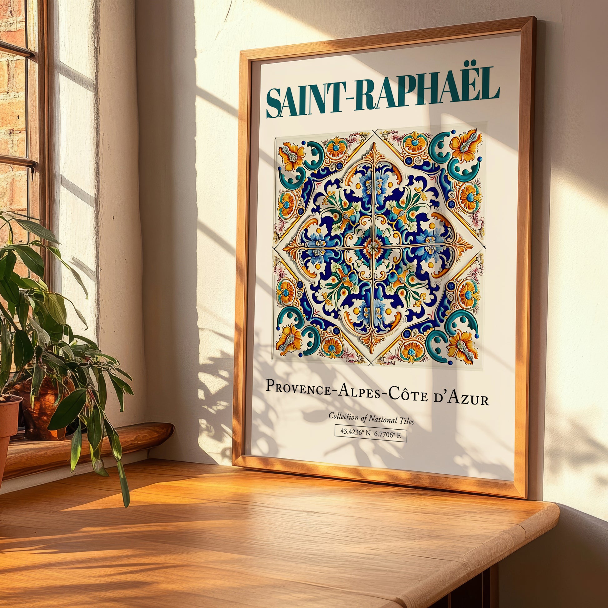 Saint-Raphaël, France – Travel Poster, clean layout with no caption