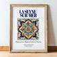 La Seyne-sur-Mer, France – Travel Poster, in wooden frame leaning on the floor