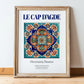 Le Cap d'Agde, France – Travel Poster, in wooden frame leaning on the floor