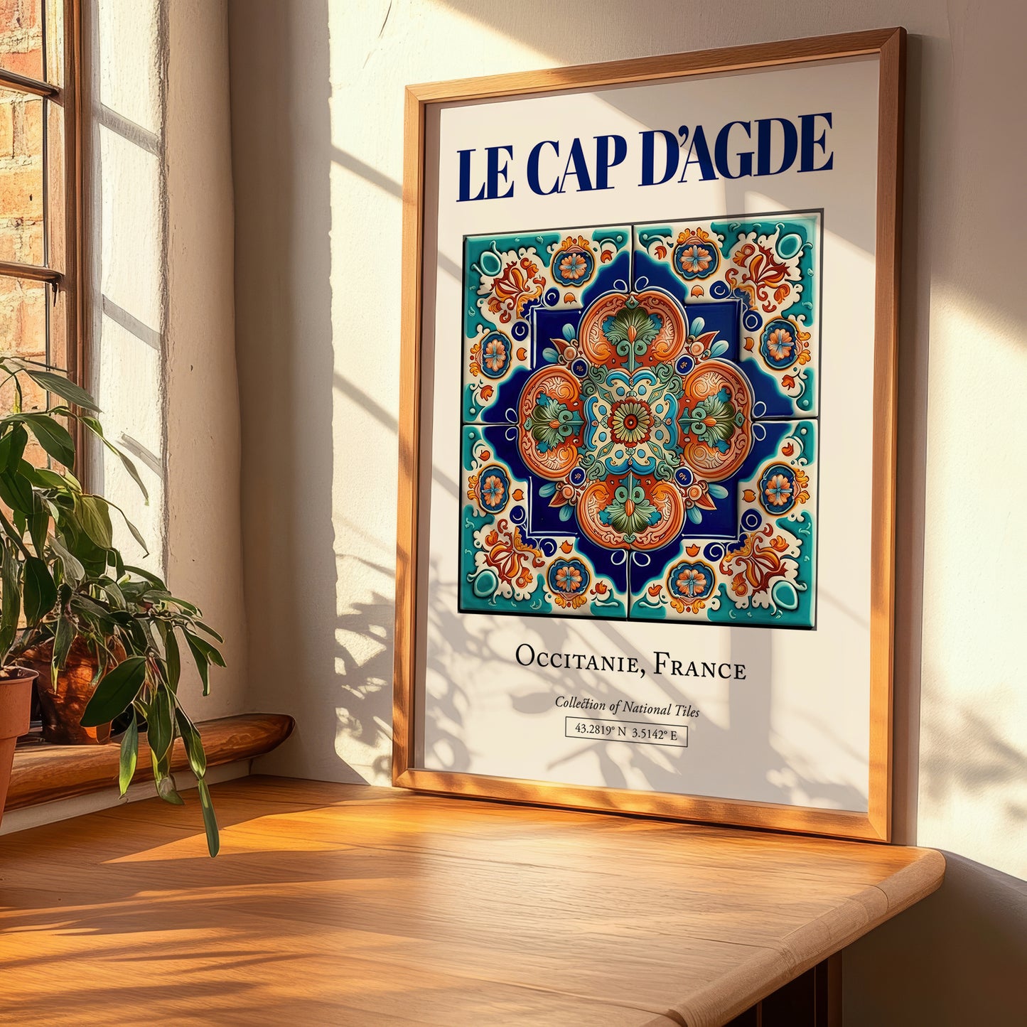 Le Cap d'Agde, France – Travel Poster, clean layout with no caption