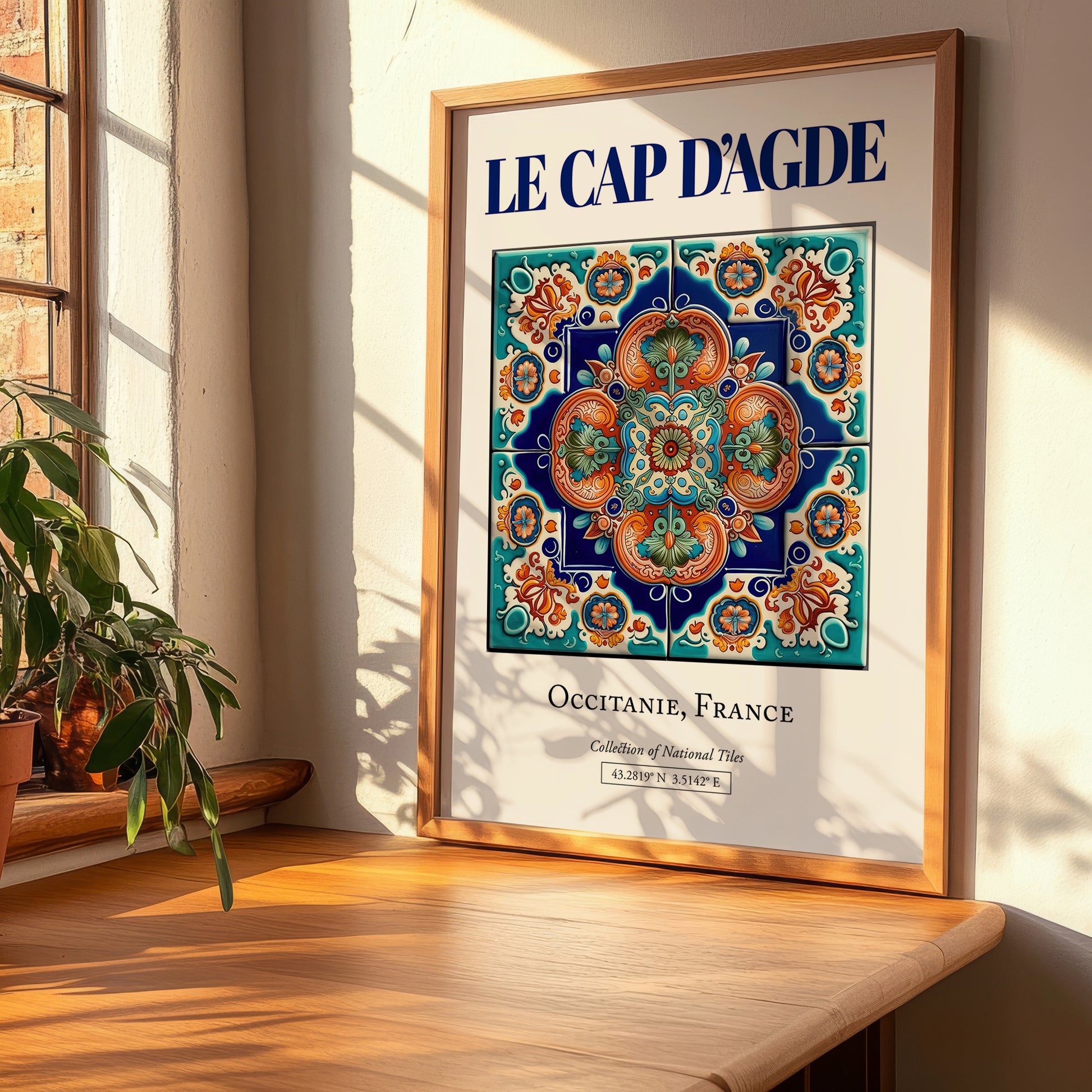 Le Cap d'Agde, France – Travel Poster, clean layout with no caption