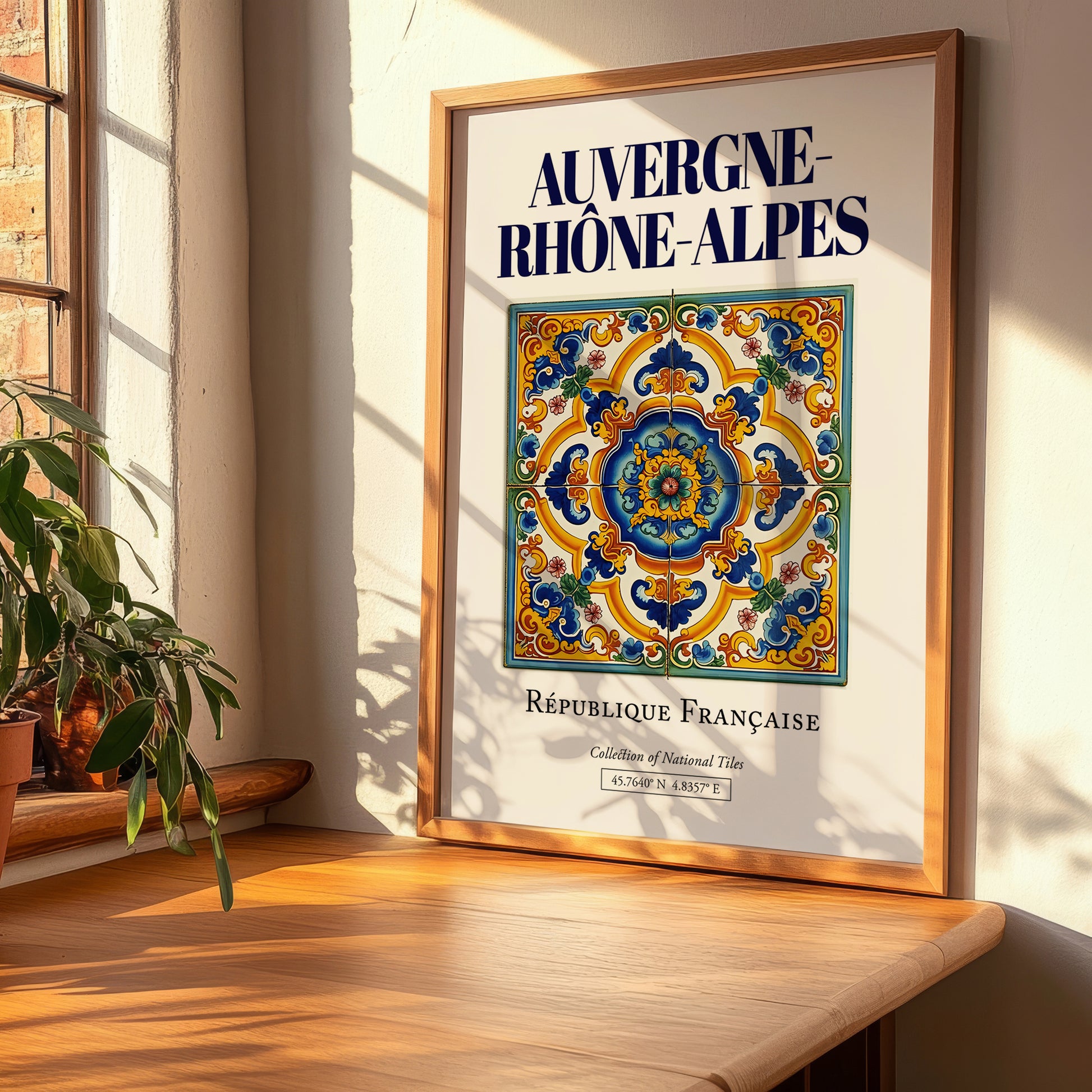 Auvergne-Rhône-Alpes, France – Travel Wall Art, clean layout with no caption