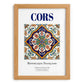 Cors, France – World Heritage Travel Poster, set in oak frame