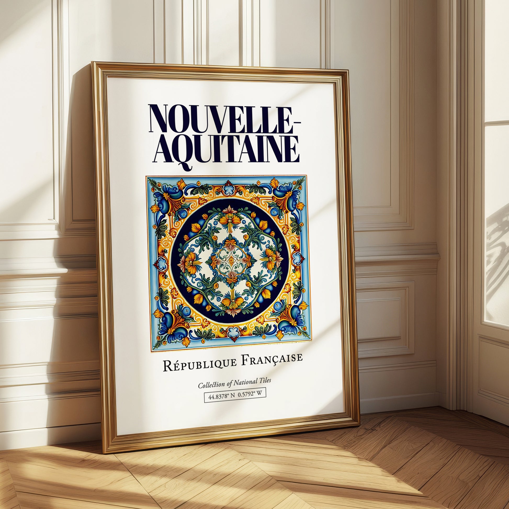 Nouvelle-Aquitaine, France – Travel Poster, styled in a charming Paris street view