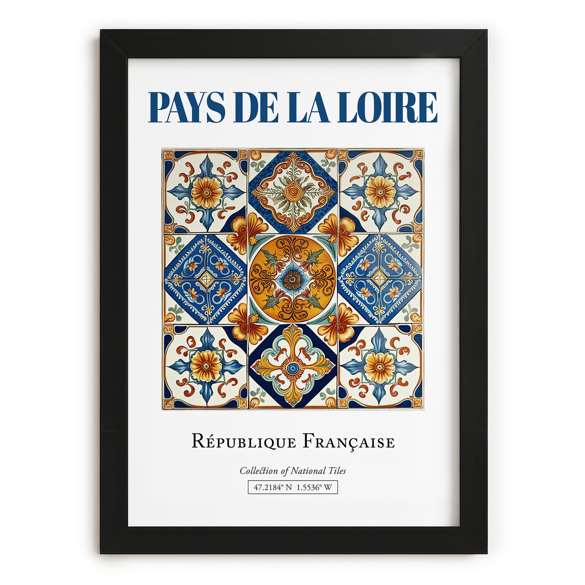 Pays de la Loire, France – Travel Poster, in sleek black frame