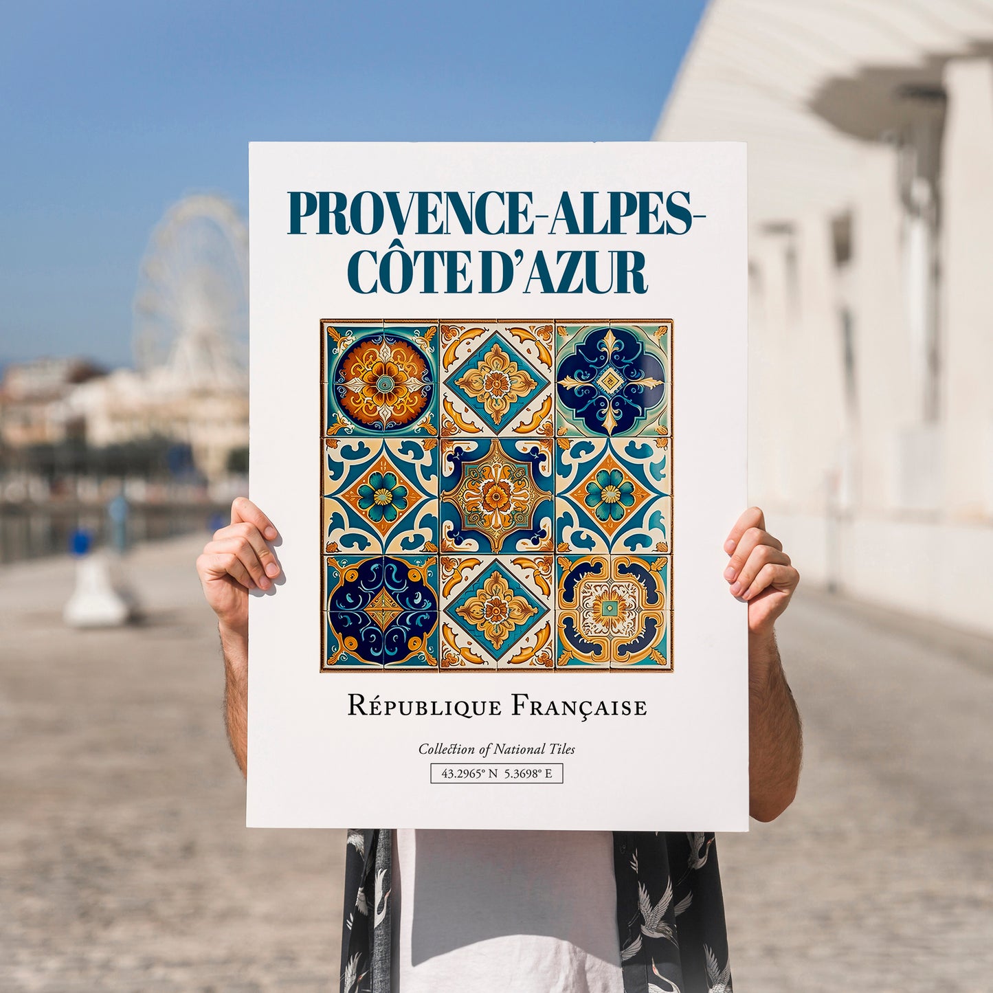 Provence-Alpes-Côte d'Azur, France – Wanderlust Wall Decor, no-text version framed in wood