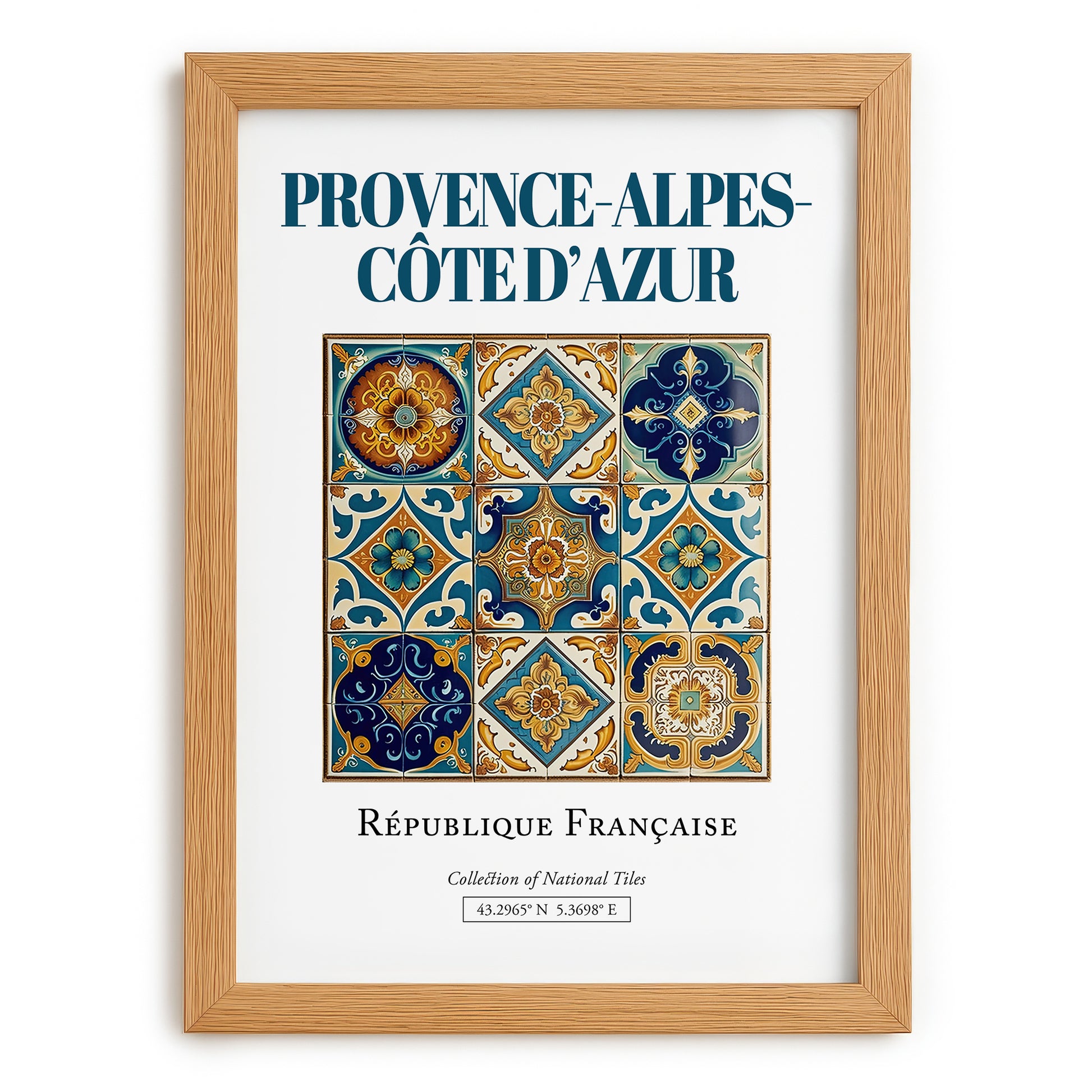 Provence-Alpes-Côte d'Azur, France – Wanderlust Wall Decor, set in oak frame