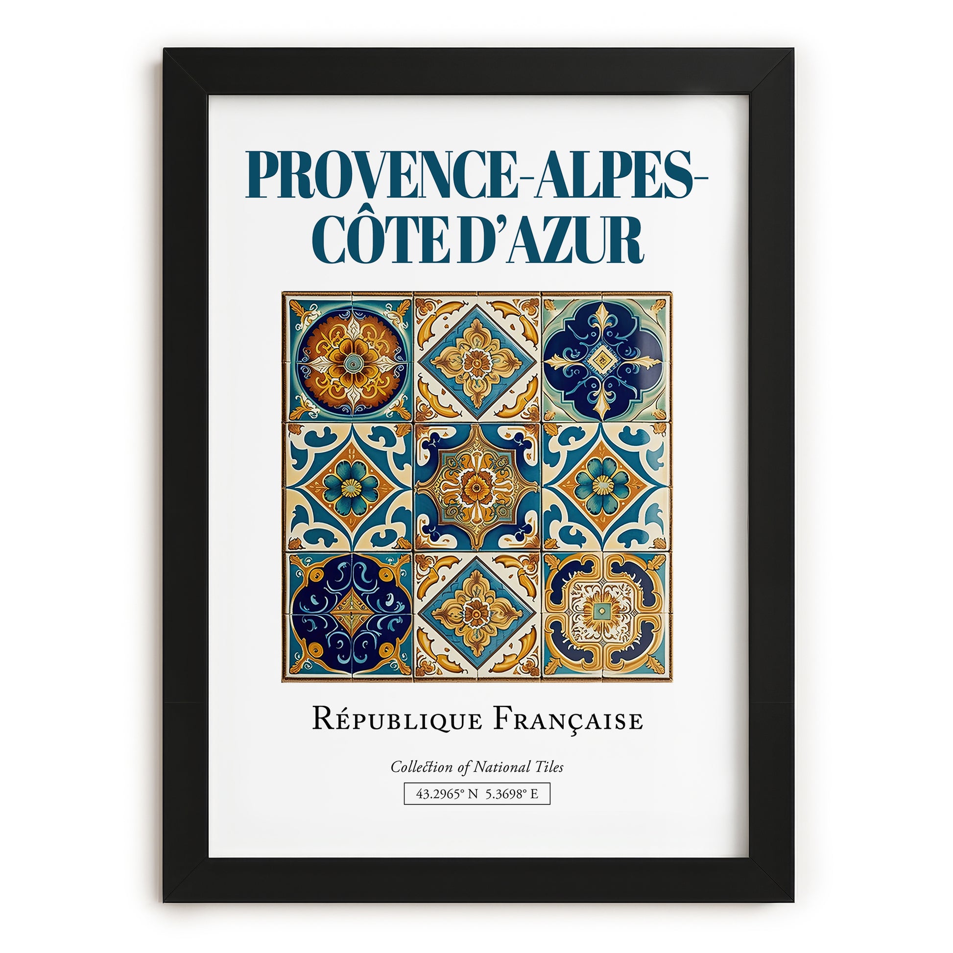 Provence-Alpes-Côte d'Azur, France – Wanderlust Wall Decor, in sleek black frame