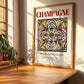 Champagne, France – Travel Poster, clean layout with no caption