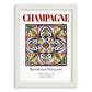 Champagne, France – Travel Poster, placed in minimal white frame
