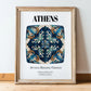 Athens, Greece – Wanderlust-Inspired Poster, in wooden frame leaning on the floor