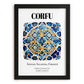 Corfu, Greece – Travel Print, in sleek black frame