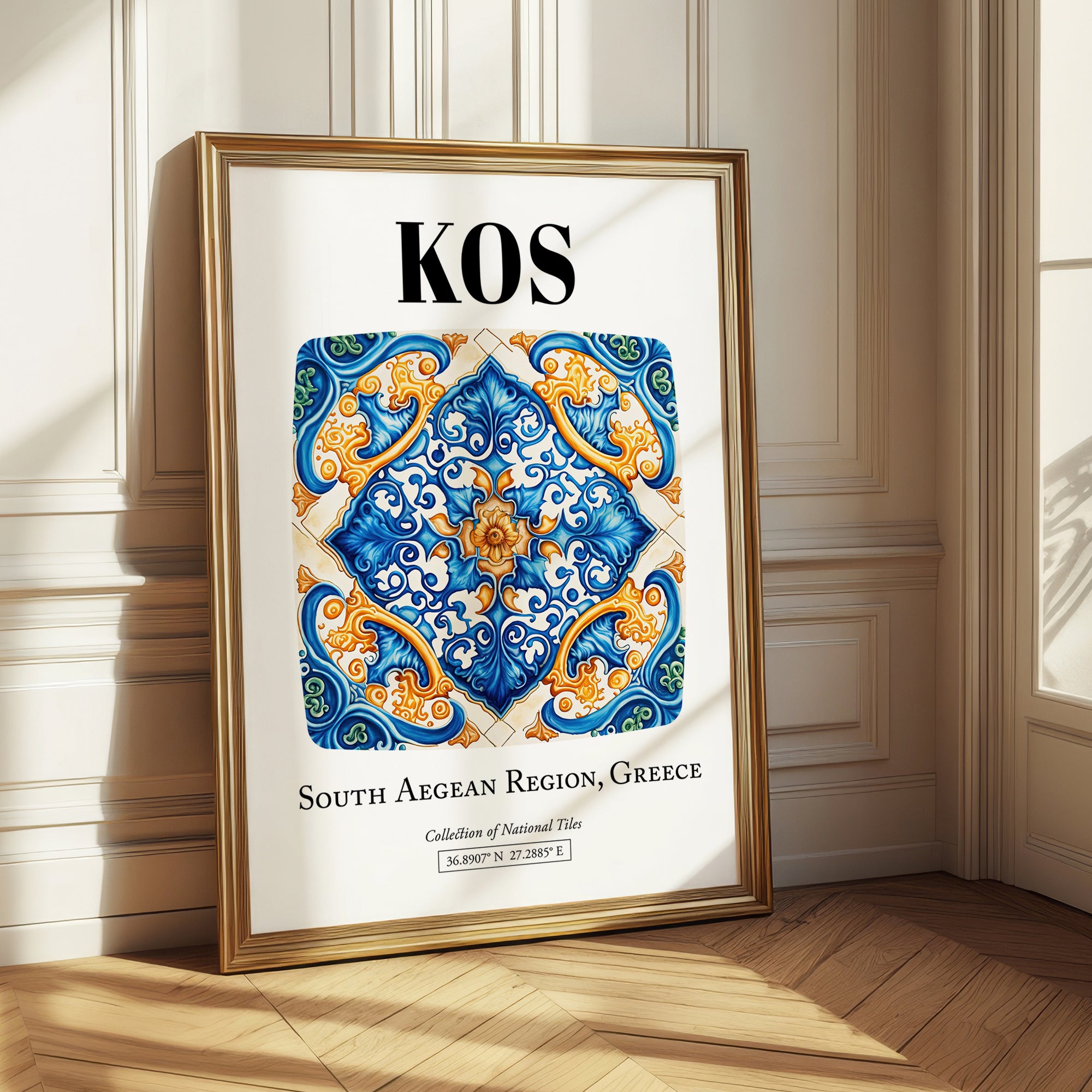 Kos, Greece – Global Cities Wall Print, styled in a charming Paris street view