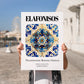 Elafonisos, Greece – Travel Poster, no-text version framed in wood