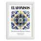 Elafonisos, Greece – Travel Poster, placed in minimal white frame
