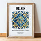 Delos, Greece – Travel Print, in wooden frame leaning on the floor