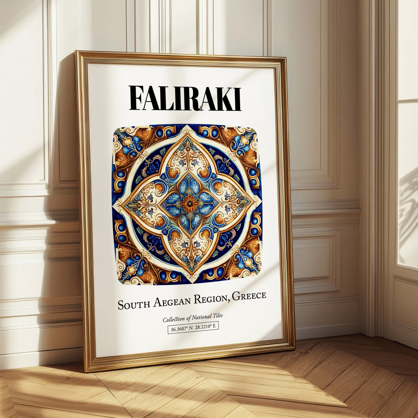 Faliraki, Greece – Architectural Travel Art, styled in a charming Paris street view