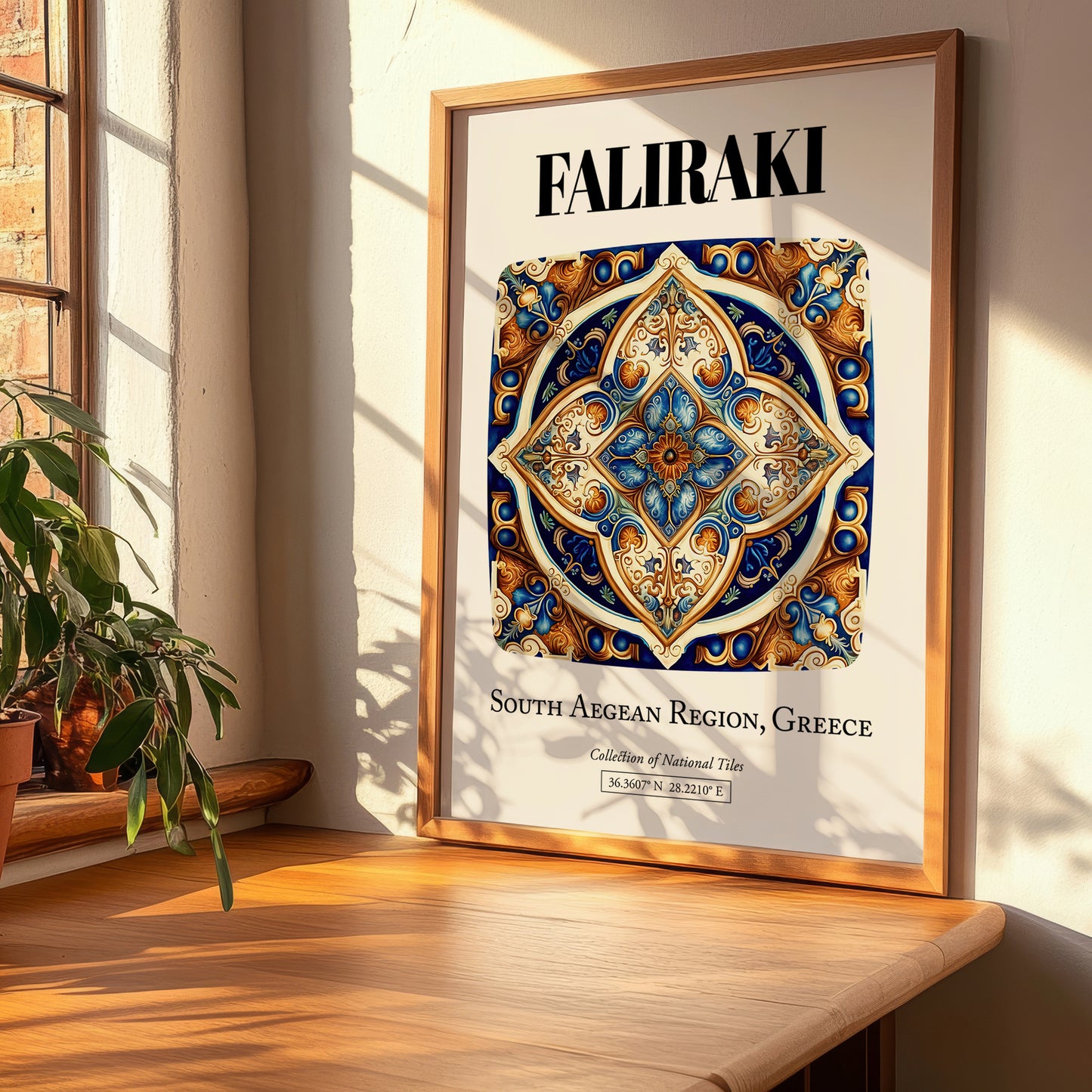 Faliraki, Greece – Architectural Travel Art, clean layout with no caption