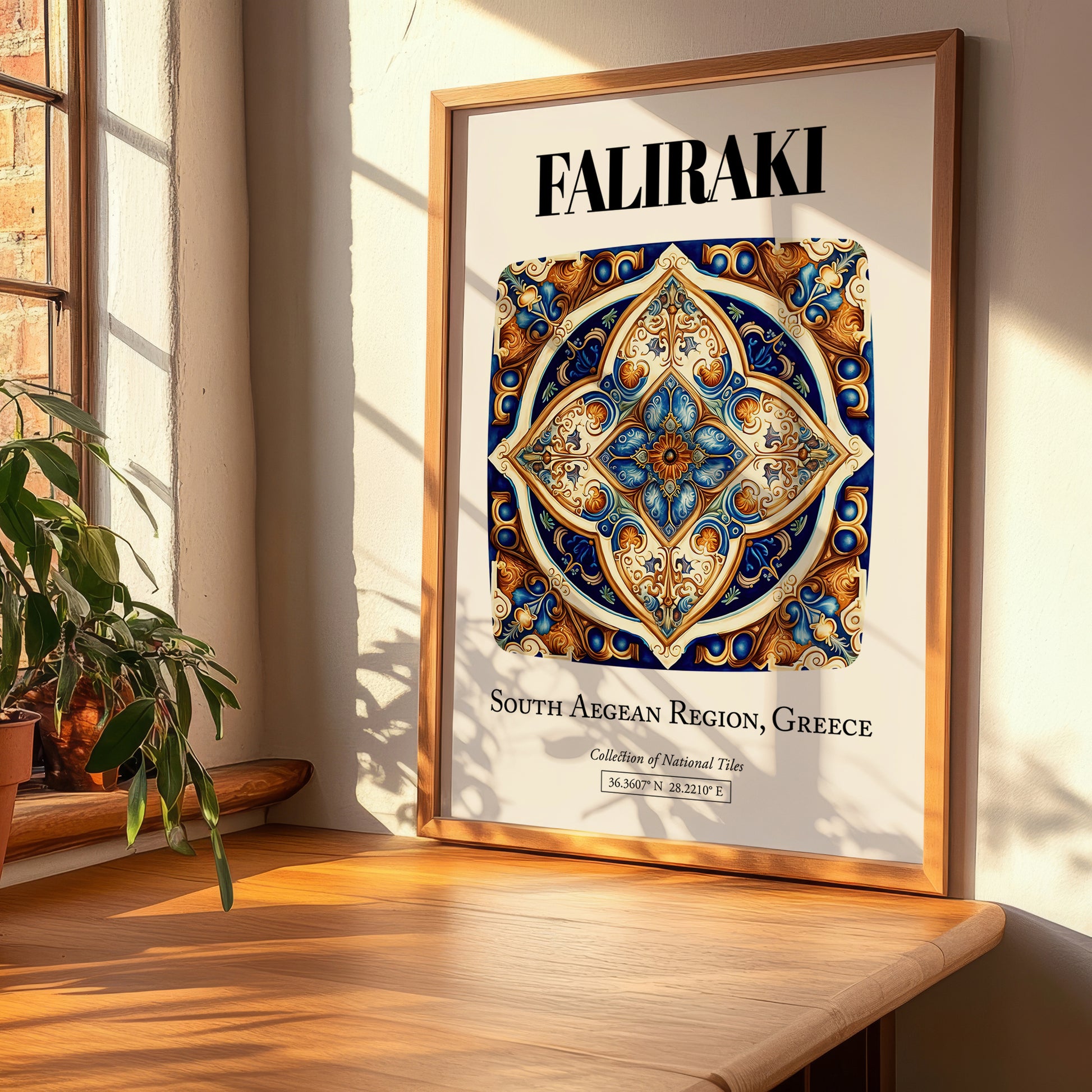 Faliraki, Greece – Architectural Travel Art, clean layout with no caption