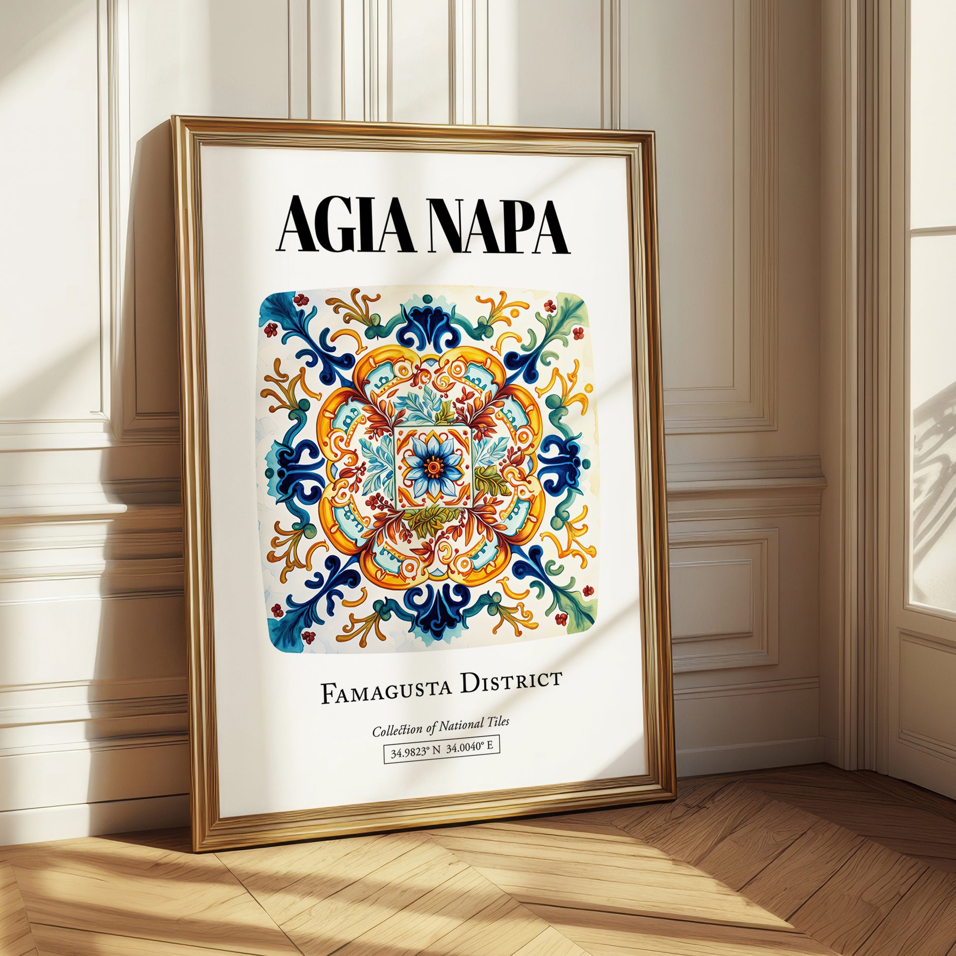 Agia Napa, Greece – Travel Poster, styled in a charming Paris street view