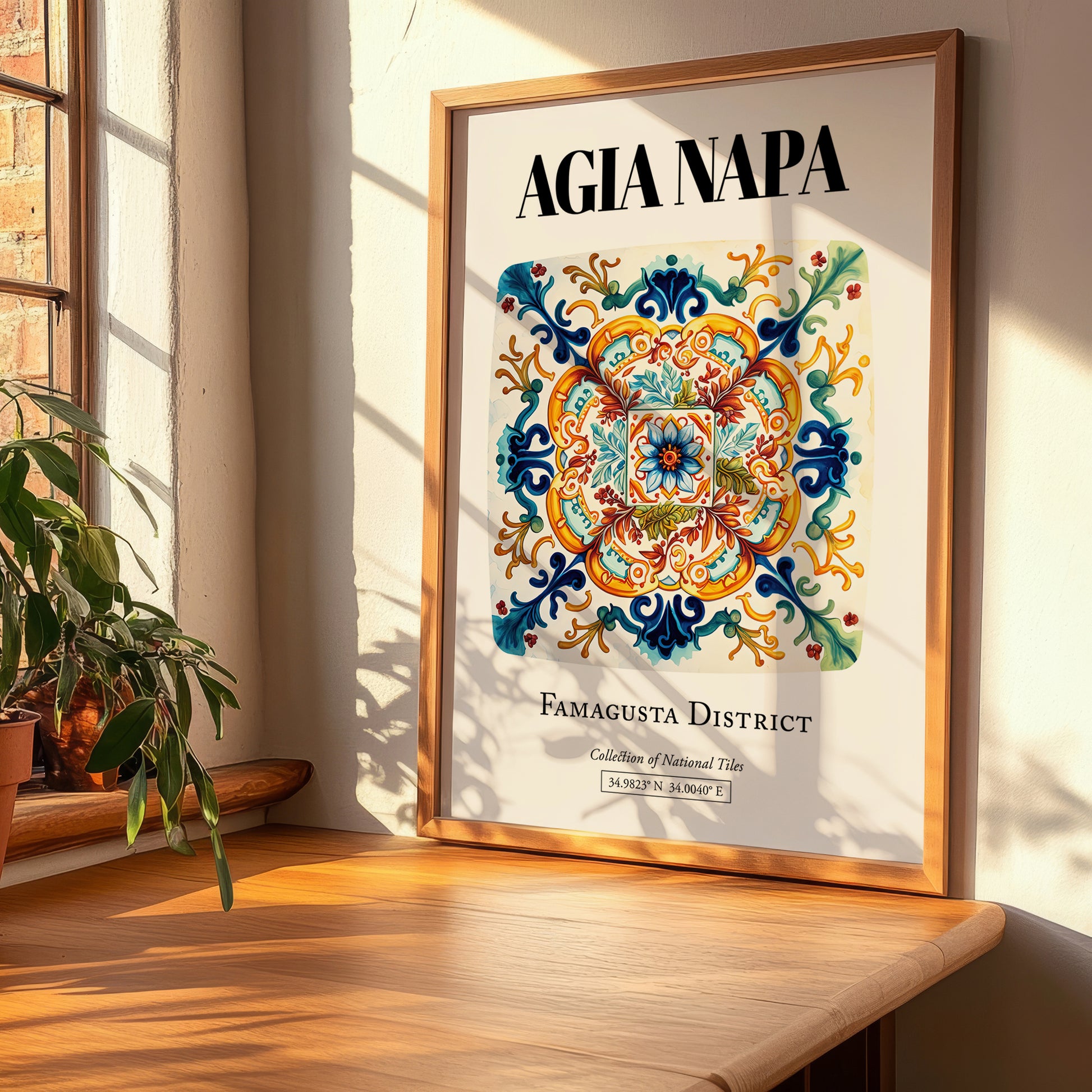 Agia Napa, Greece – Travel Poster, clean layout with no caption