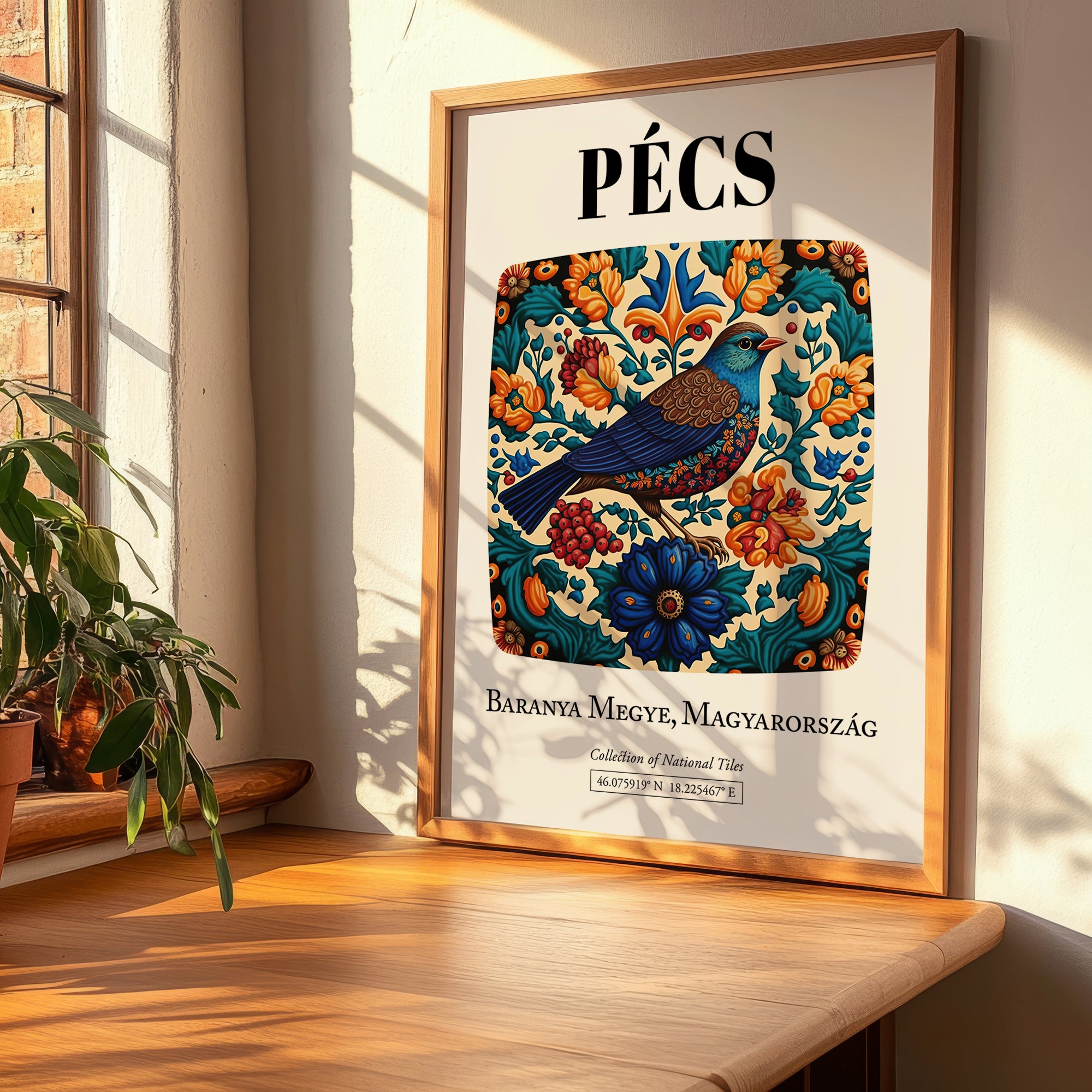 Pécs, Hungary – Global Cities Wall Print, clean layout with no caption