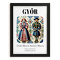 Győr, Hungary – Travel Poster, in sleek black frame