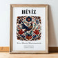 Hévíz, Hungary – Global Cities Wall Print, in wooden frame leaning on the floor