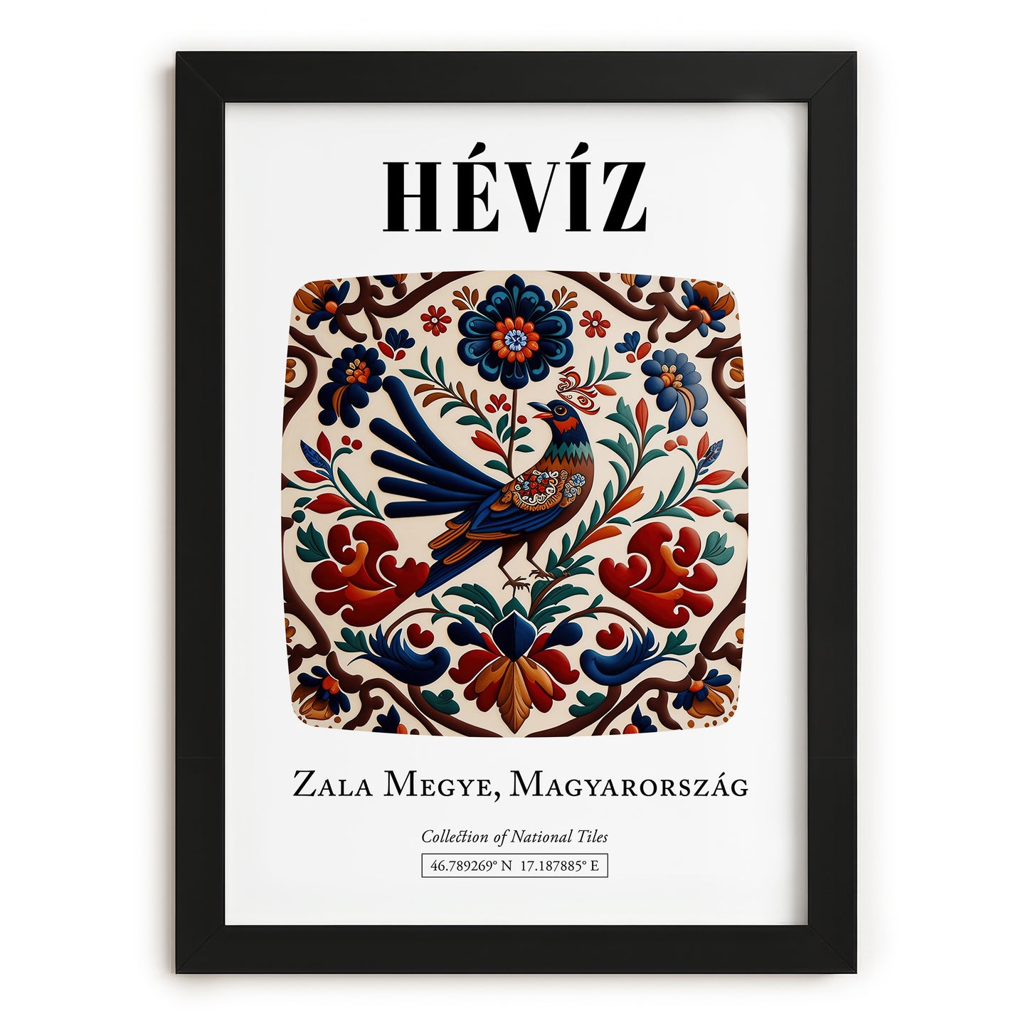 Hévíz, Hungary – Global Cities Wall Print, in sleek black frame