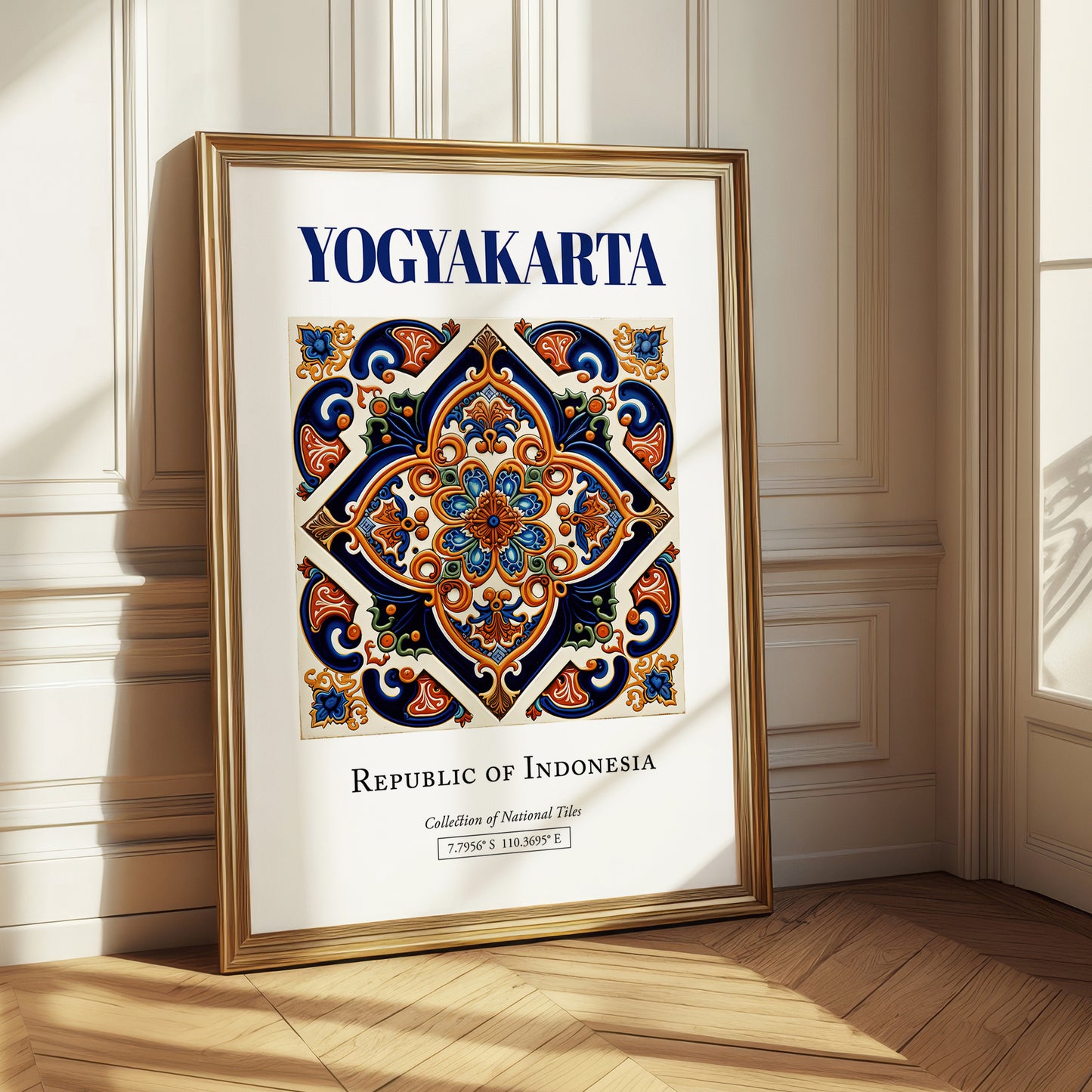 Yogyakarta, Indonesia – Travel Print, styled in a charming Paris street view