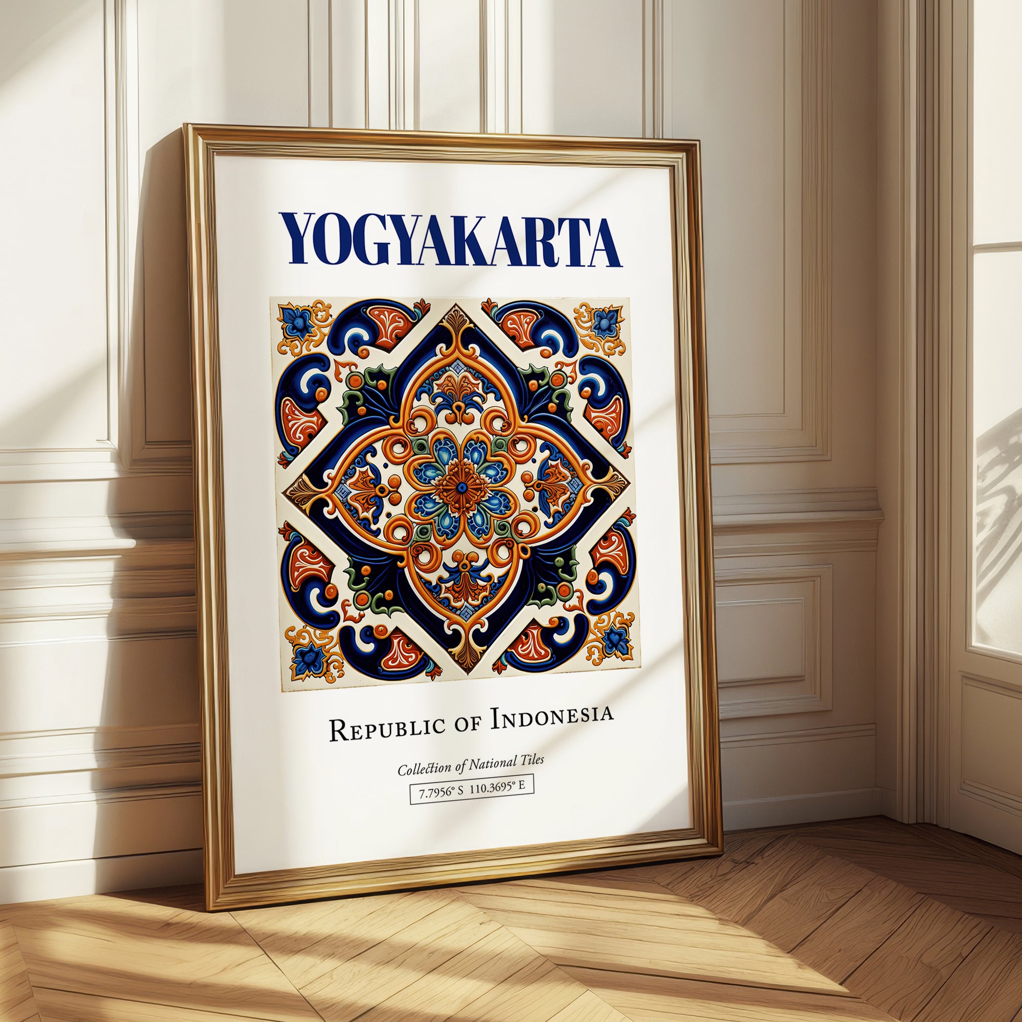 Yogyakarta, Indonesia – Travel Print, styled in a charming Paris street view